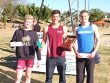 Brandon Herrigan 2nd, Conor Loughnan 1st & Taylor Burns 3rd in 120m Lightning Gift 2014